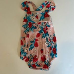 Posh Peanut Strawberry Bubble Romper - 6-12 months